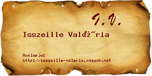 Isszeille Valéria névjegykártya